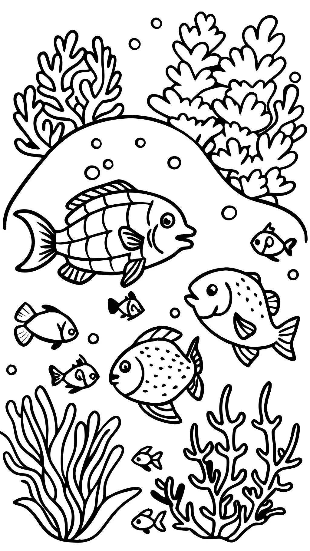 coloriage pour adultes de poisson